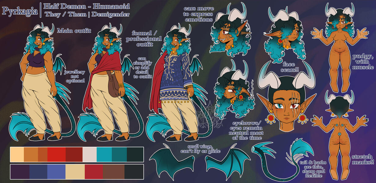 custom, detailed ref, additional parts; 2 fullbodies, 2 headshots, 1 asset shot